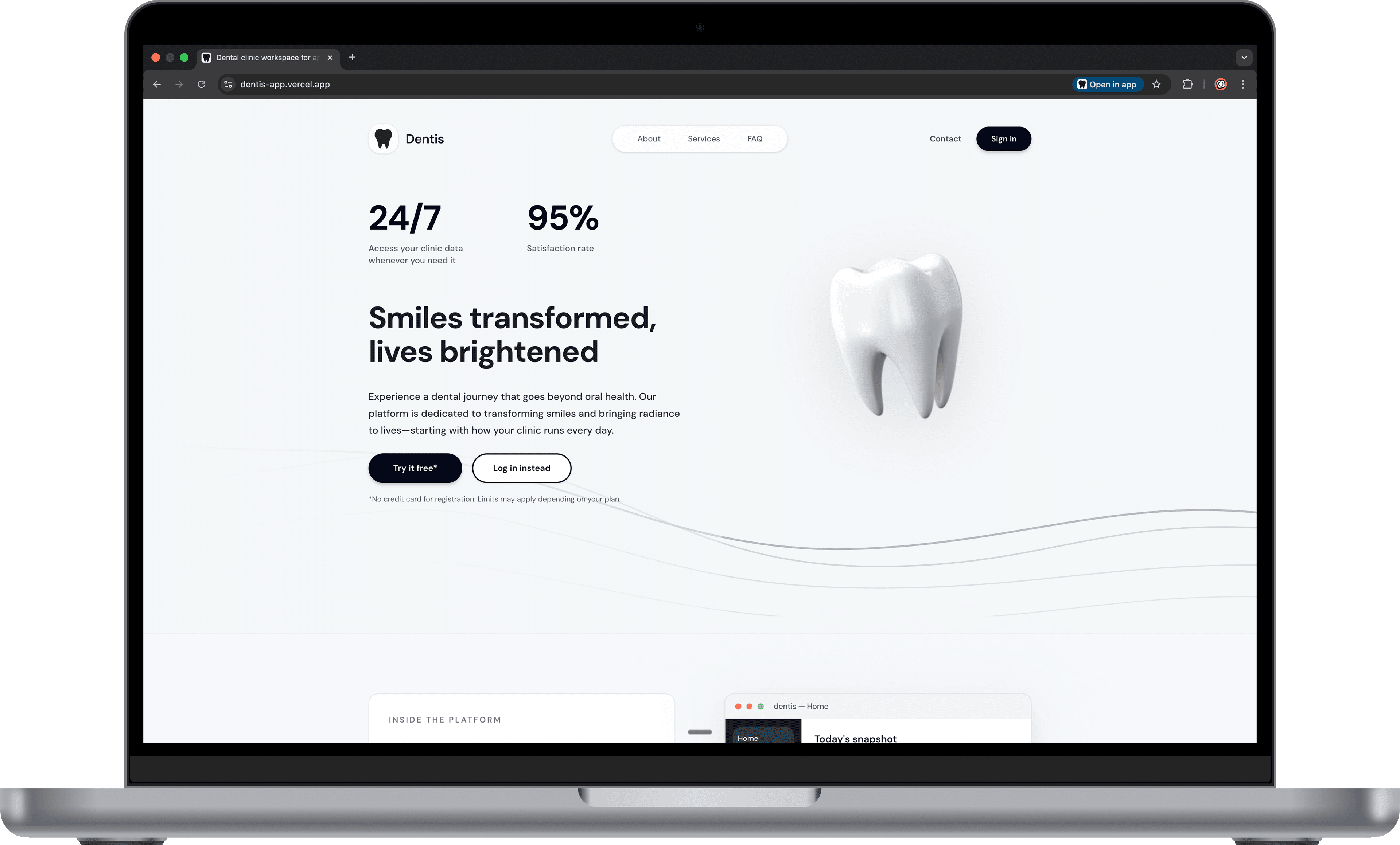 Dentist App Dashboard